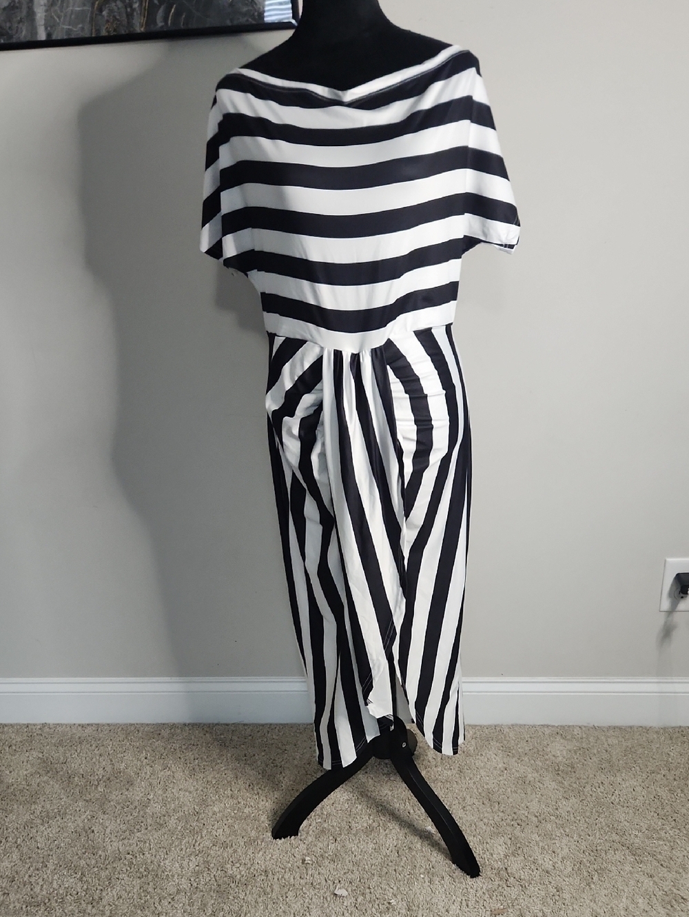 Black & White Striped Women’s Dress.